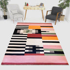 Abstract Geometric Kilim Rug – Handwoven Wool Area Rug | Modern Home Decor