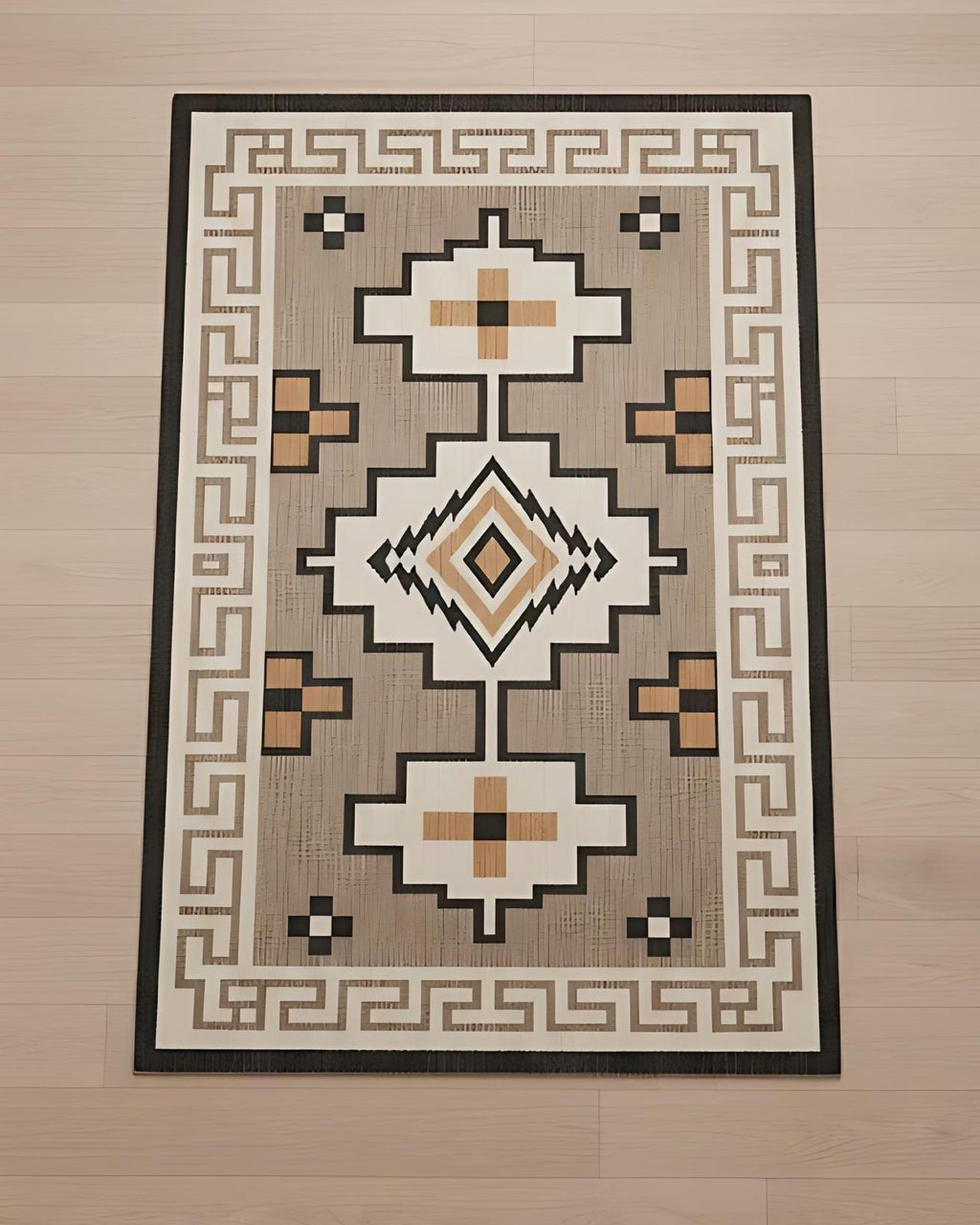 8x10 brown navajo rug, brown and beige woolen kilim, Southwestern Style Rug, 10x12ft native American rug, boho wall rug