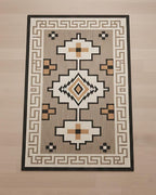 8x10 brown navajo rug, brown and beige woolen kilim, Southwestern Style Rug, 10x12ft native American rug, boho wall rug