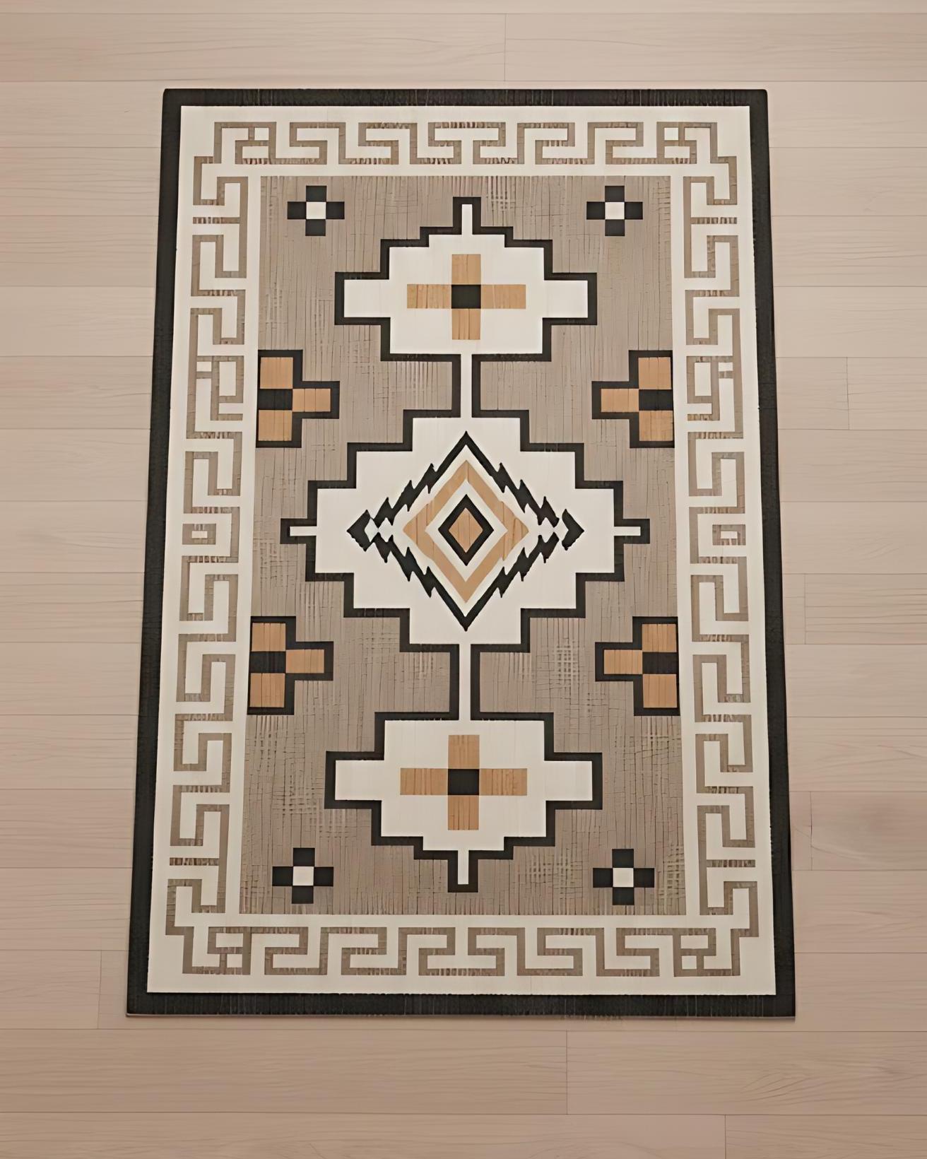 8x10 brown navajo rug, brown and beige woolen kilim, Southwestern Style Rug, 10x12ft native American rug, boho wall rug