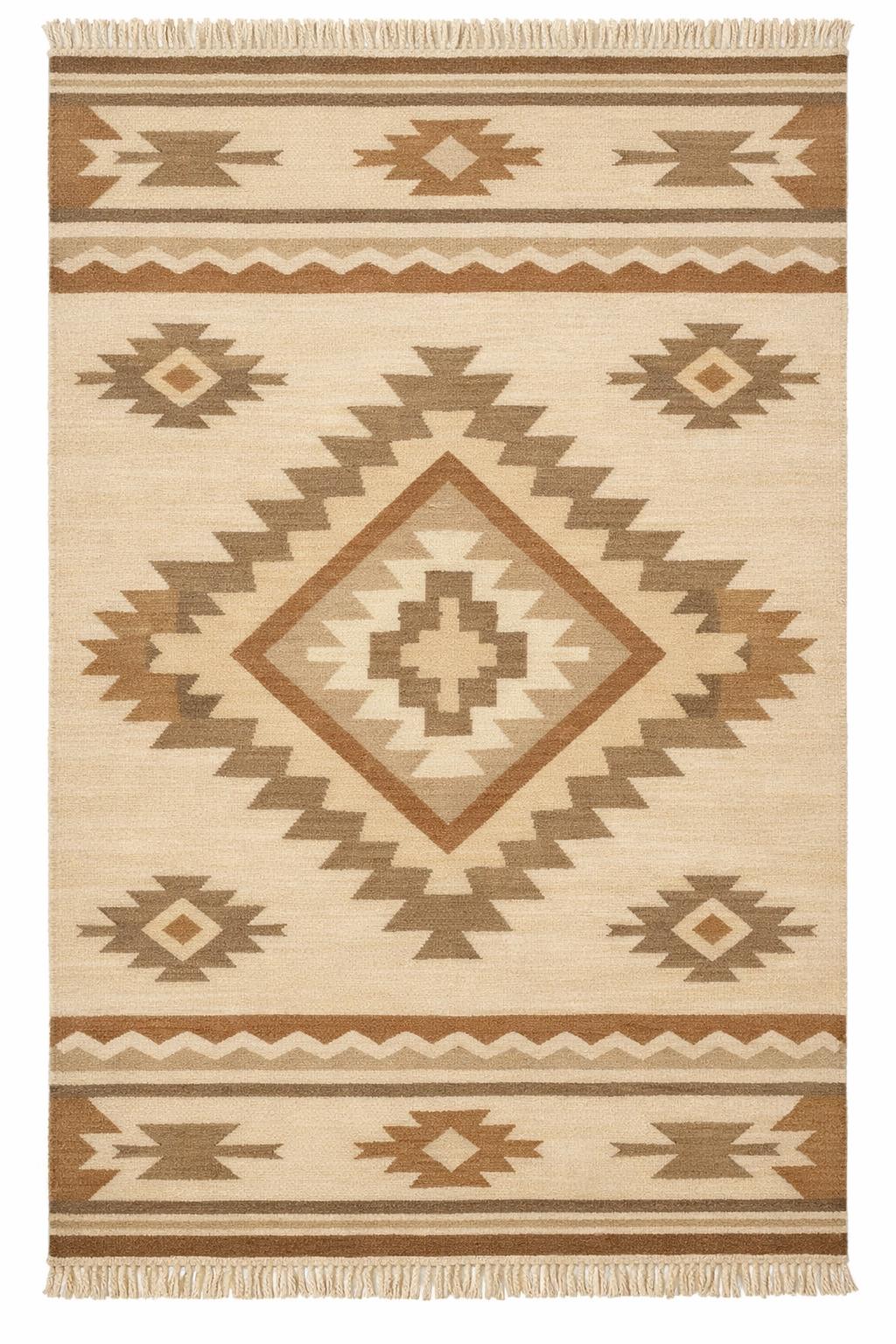 Beige Southwestern style Rug, 100% wool Navajo rug | 8x10ft, 10x14 rug, oversized grey southwestern rug, native American style  rug