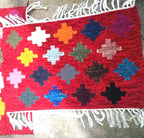 Handwoven Chenille Runner Rug – Oriental Tribal Design, Washable Hallway & Staircase Rug, Red