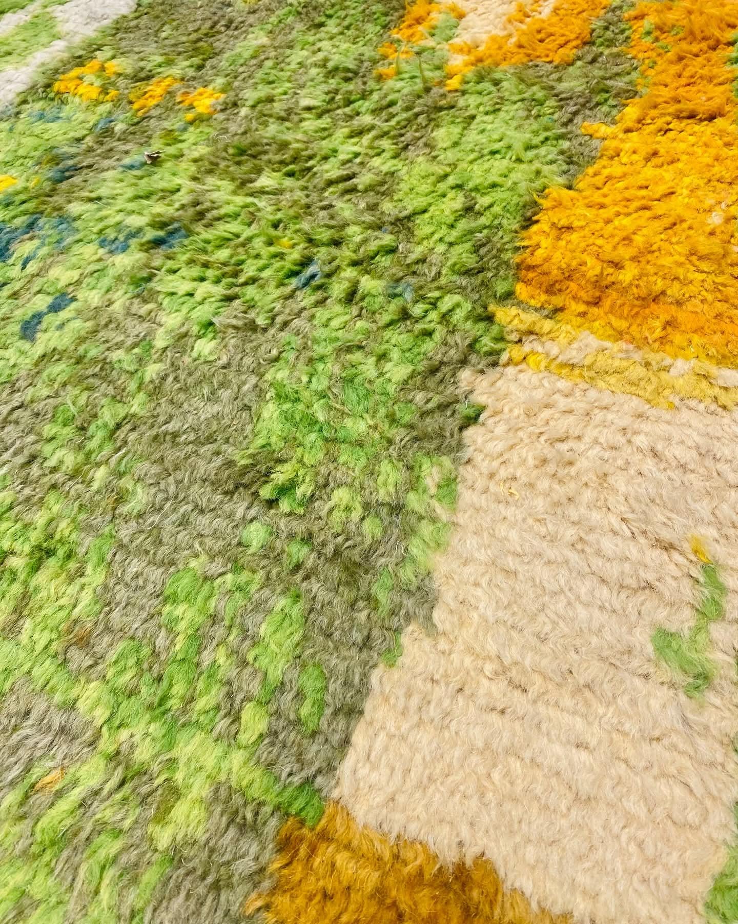 Lime green Abstract hand knotted modern wool rug,  Modern Contemporary Statement Rug