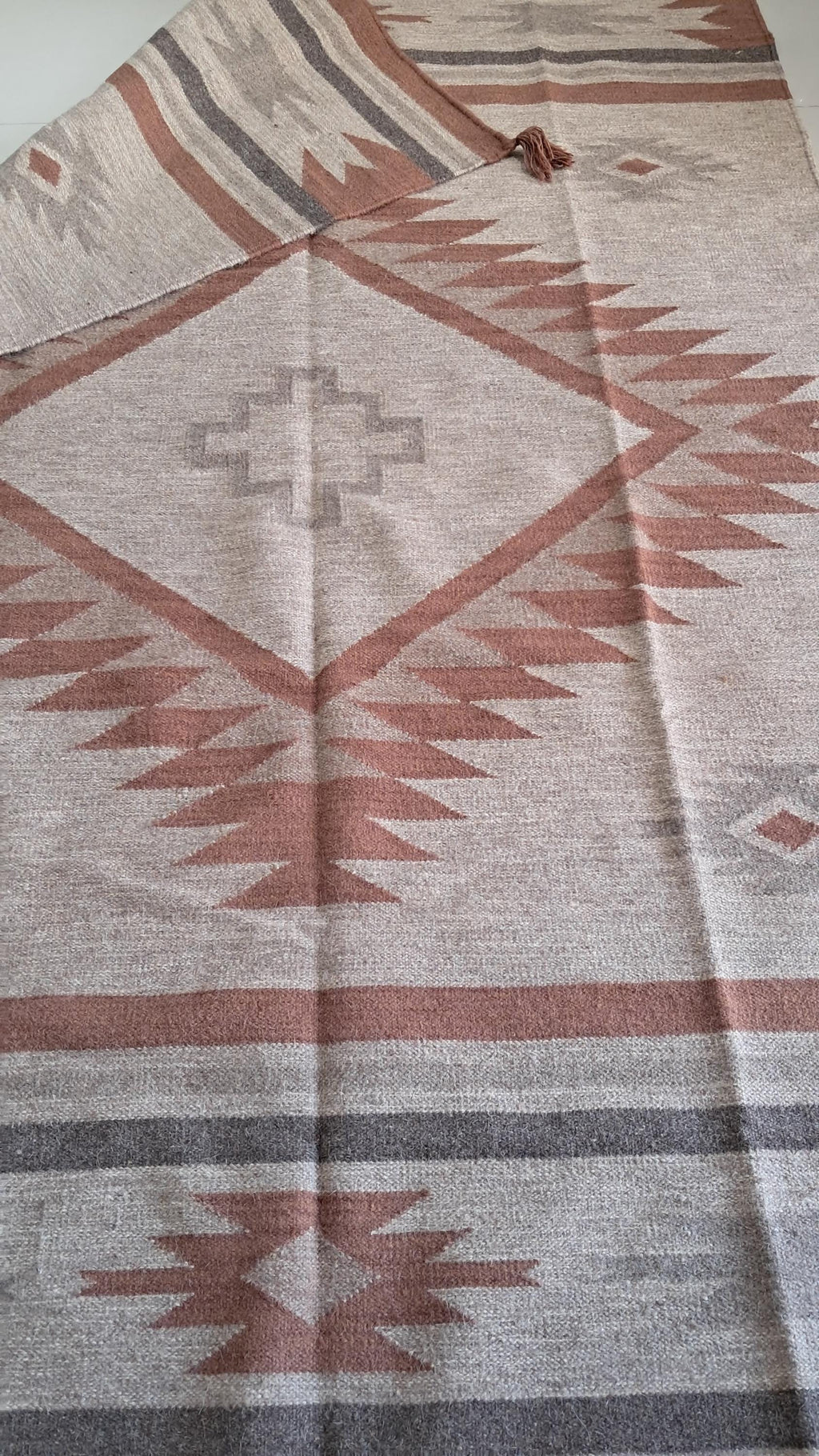Brown  Southwestern style Rug, 100% wool Navajo rug | 8x10ft, 10x14 rug, oversized grey southwestern rug, native American style  rug