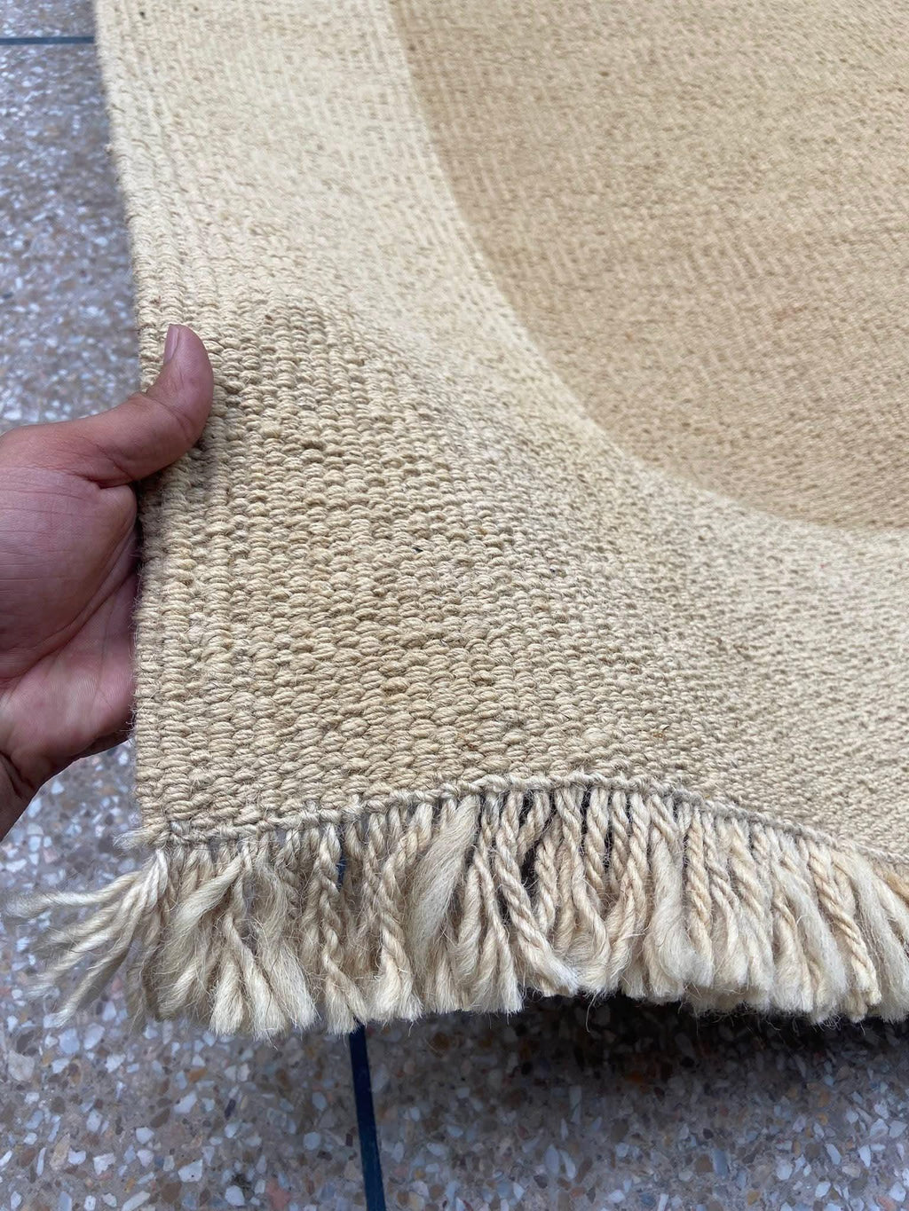 Taupe and beige  Wool Kilim Rug, Handloom wool Area Rug, Rustic Boho Wool Rug, wabi sabi style  Bedroom Living Room Rug