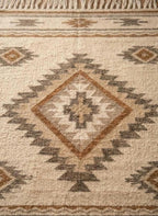 Beige Southwestern style Rug, 100% wool Navajo rug | 8x10ft, 10x14 rug, oversized grey southwestern rug, native American style  rug
