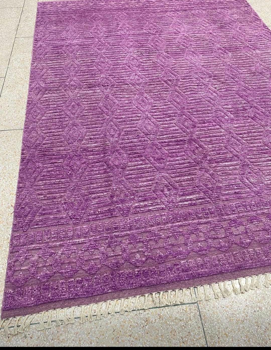hand knotted wool rug, Handmade Contemporary Rug, modern  Bedroom Living Room Rug,   soft pile Carpet, Custom color rug