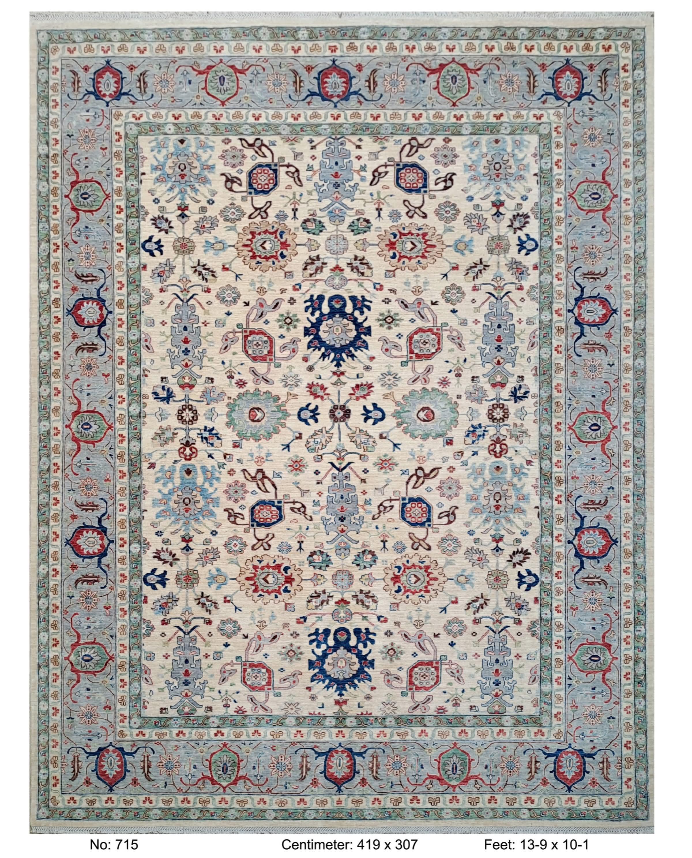 Traditional Mamluk Style Rug, Ziegler Inspired Rug, Traditional Oriental Rug / Hand Knotted Wool Rug / Persian Style