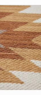 Southwestern Geometric Wool Hallway Runner | Handwoven Tribal Pattern Rug | Boho Entryway Wool Runner | Aztec Kilim Corridor Farmhouse Rug