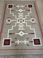 8x10ft Southwestern Rug, 100% wool Navajo rug |10x14 rug, oversized grey southwestern rug, native American rug