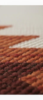 Brown Rust kilim Runner Rug | Handmade Staircase Rug| Tribal Kitchen Runner | Boho Corridor Rug | Wool Aztec Hallway Runner