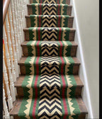 Handmade Chevron style  Kilim Stair Runner | Custom Wool Stair Runner | Southwestern Stair Carpet | Geometric Hallway Runner | Flatweave Rug