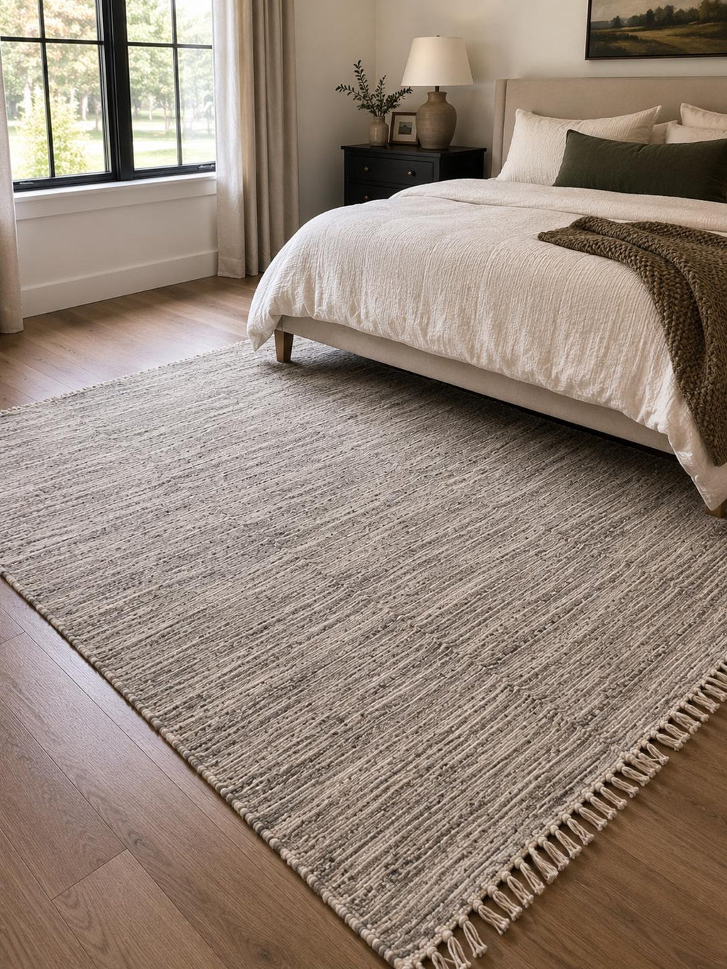 Gray and beige  Wool Kilim Rug, Handloom wool Area Rug, Rustic Boho Wool Rug, wabi sabi style  Bedroom Living Room Rug