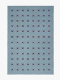 Light blue and burgundy kilim rug,  blue stair runner rug,  blue area rug, staircase runner