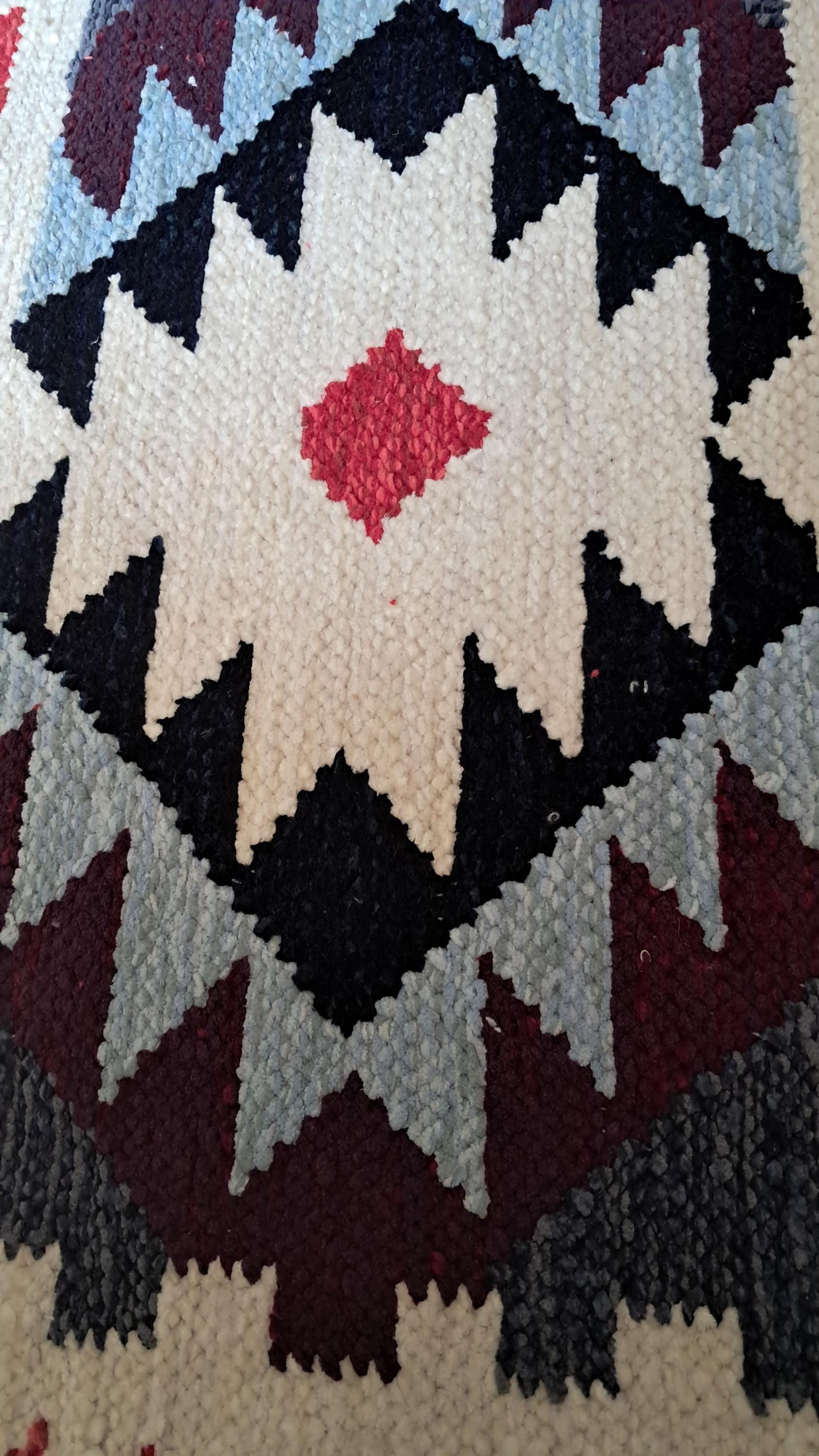 Handwoven Chenille Navajo Runner Rug – Southwestern Boho Tribal Design, Washable Hallway & Staircase Rug