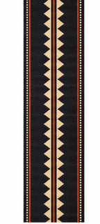 Southwestern Kilim Stair Runner | Black Wool Geometric Runner | Handmade Hallway Rug