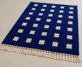 Blue hand knotted  Moroccan Rug | Handmade Wool Berber Carpet | Boho Area Rug | boujaad rug,