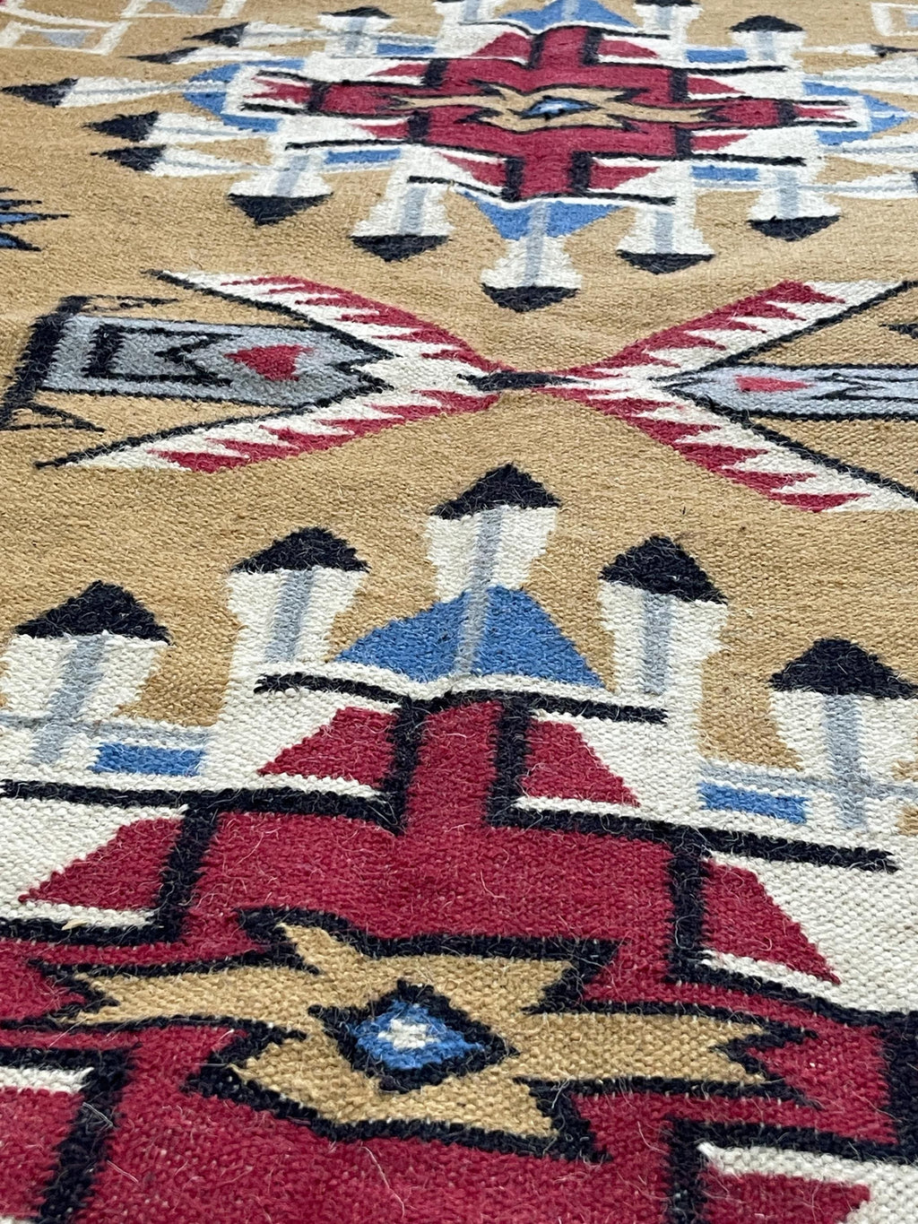 Southwestern Navajo Style Rug 8x10, Boho Aztec Tribal Area Rug, Handwoven Wool Carpet, Rustic Western Living Room Decor