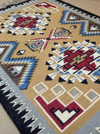 Southwestern Navajo Style Rug 8x10, Boho Aztec Tribal Area Rug, Handwoven Wool Carpet, Rustic Western Living Room Decor