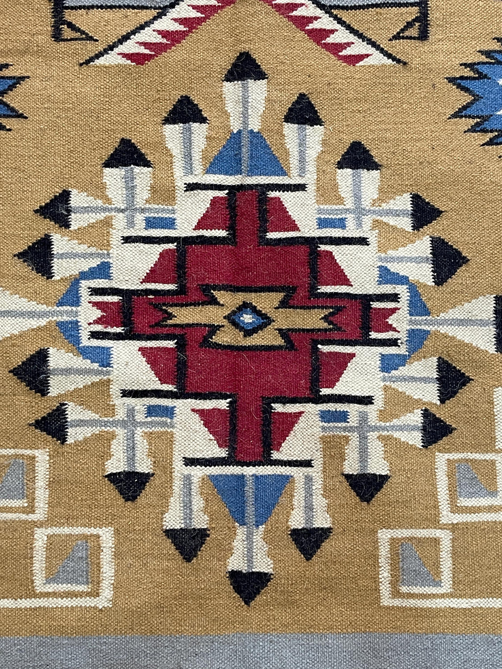 Southwestern Navajo Style Rug 8x10, Boho Aztec Tribal Area Rug, Handwoven Wool Carpet, Rustic Western Living Room Decor
