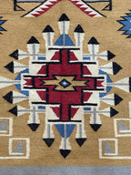 Southwestern Navajo Style Rug 8x10, Boho Aztec Tribal Area Rug, Handwoven Wool Carpet, Rustic Western Living Room Decor