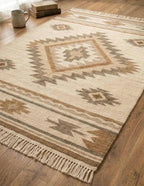 Beige Southwestern style Rug, 100% wool Navajo rug | 8x10ft, 10x14 rug, oversized grey southwestern rug, native American style  rug