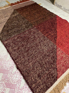 Terracotta kilim rug, brown tones runner rug, wool rug, earthy tones wool kilim | vintage inspired rug