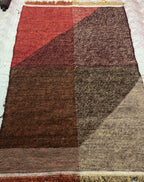 Terracotta kilim rug, brown tones runner rug, wool rug, earthy tones wool kilim | vintage inspired rug