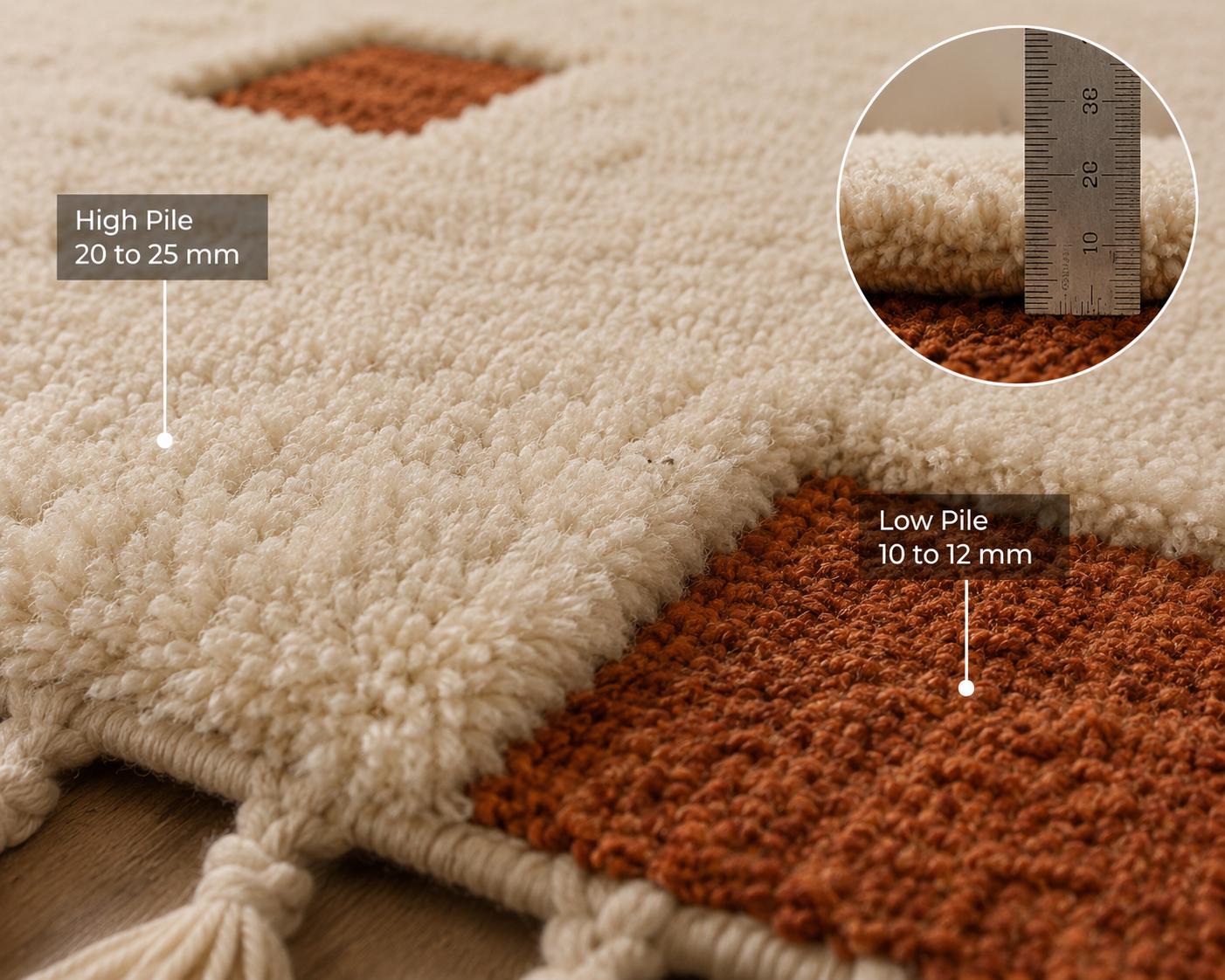 Modern Hand Knotted Area Rug, terracotta and  Ivory  Rug, Contemporary Abstract Rug, Living Room Rug, soft thick plush carpet
