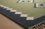 Green Kilim Runner Rug, Kitchen Corridor Runner, Hallway Runner Rug, Blue Green Tribal Runner, Long Hallway Carpet, 3x12 Runner Rug