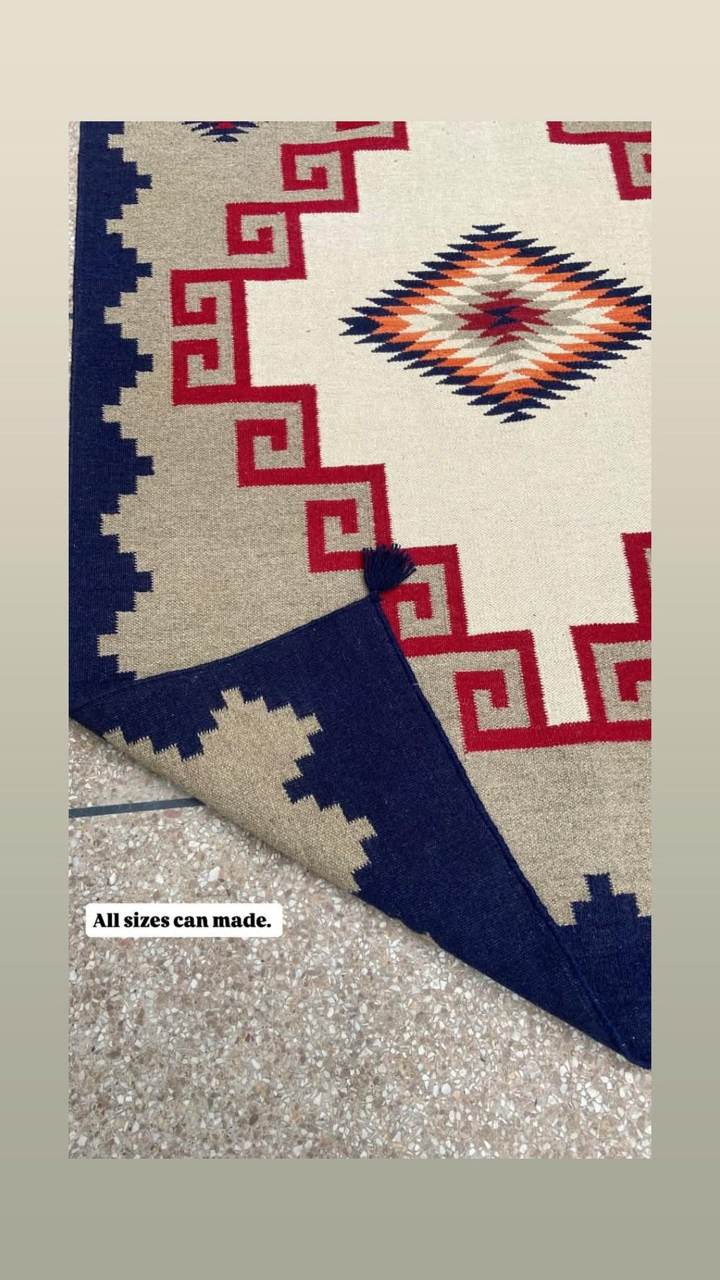 3x18 Handmade Blue Grey Navajo Runner|Handwoven Southwestern Hallway Runner|Handcrafted Wool Stair Runner |All Sizes Custom Kilim Runner Rug