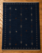 Hand Knotted blue Gabbeh Wool Rug – Traditional & Modern Area Rug