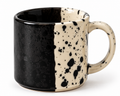 Splatter Mug — Black & Cream Ceramic