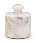 Marble Trinket Box — Lidded, Grey-Veined
