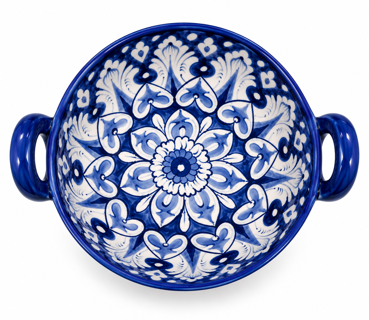 Blue Mandala Bowl — Hand-Painted Blue Pottery