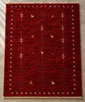 Hand Knotted burnt red Gabbeh Wool Rug – Traditional & Modern Area Rug (Copy)