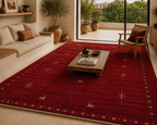 Hand Knotted burnt red Gabbeh Wool Rug – Traditional & Modern Area Rug (Copy)