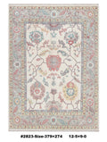 Hand Knotted pastel shades oushak wool Rug – Traditional Floral Area Rug