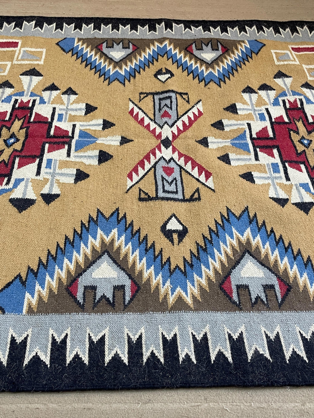 Southwestern Navajo Style Rug 8x10, Boho Aztec Tribal Area Rug, Handwoven Wool Carpet, Rustic Western Living Room Decor