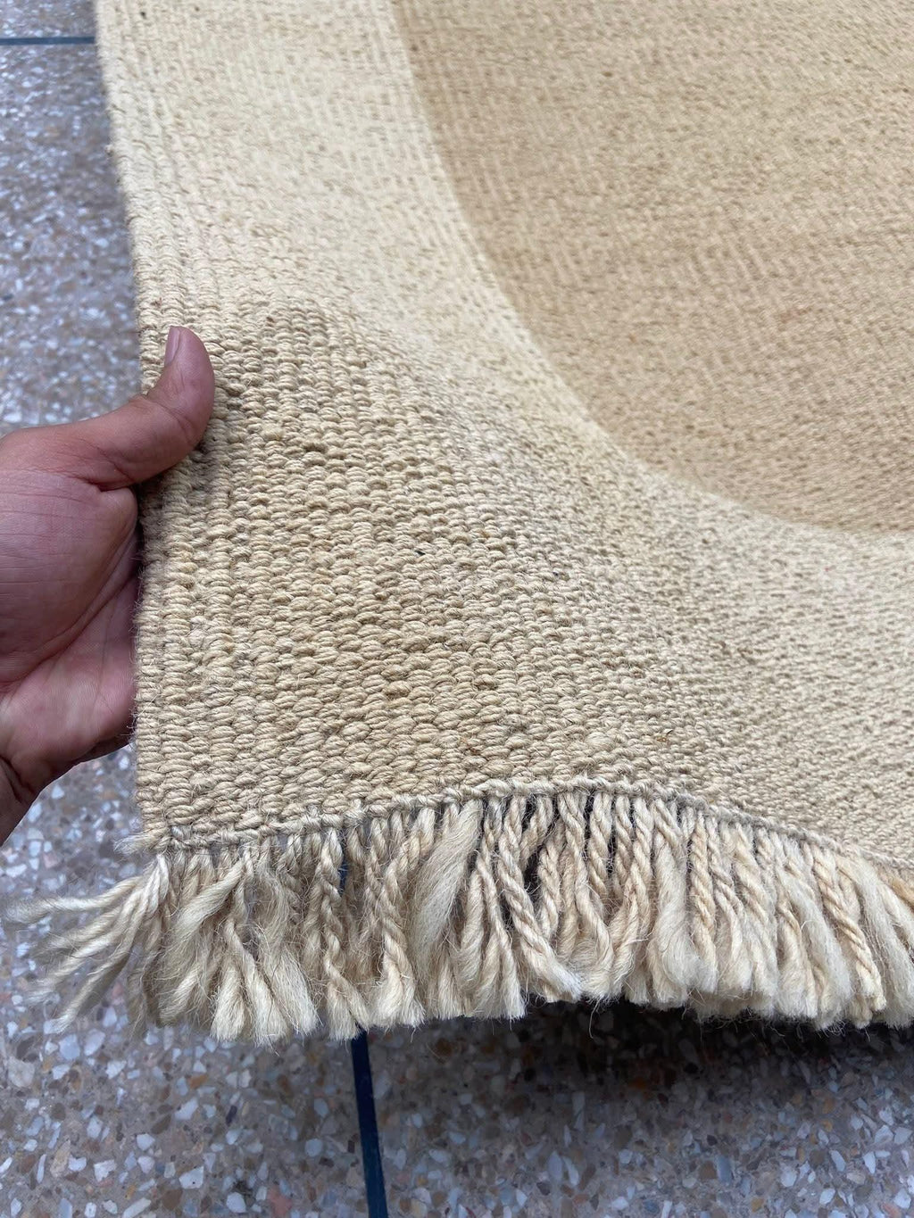 Taupe and beige  Wool Kilim Rug, Handloom wool Area Rug, Rustic Boho Wool Rug, wabi sabi style  Bedroom Living Room Rug