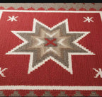 Red kitchen rug, Native American Runner Rug 3x12 ft | Tribal Geometric Flatweave Hallway Runner, wool staircase runner