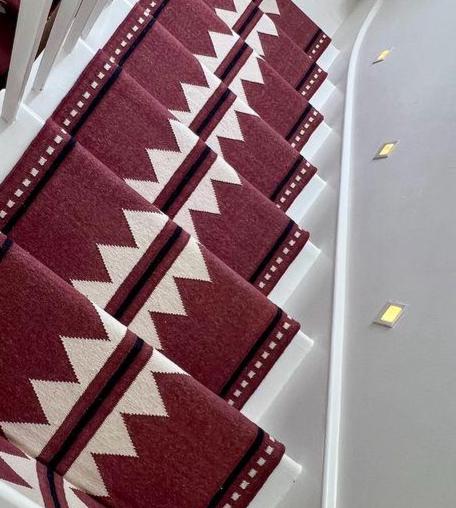Southwestern Kilim Stair Runner | Black Wool Geometric Runner | Handmade Hallway Rug