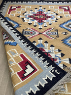 Southwestern Navajo Style Rug 8x10, Boho Aztec Tribal Area Rug, Handwoven Wool Carpet, Rustic Western Living Room Decor