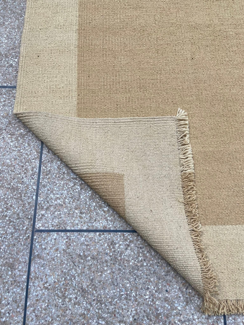 Taupe and beige  Wool Kilim Rug, Handloom wool Area Rug, Rustic Boho Wool Rug, wabi sabi style  Bedroom Living Room Rug
