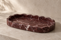 Rosso Levanto Marble Scalloped Tray