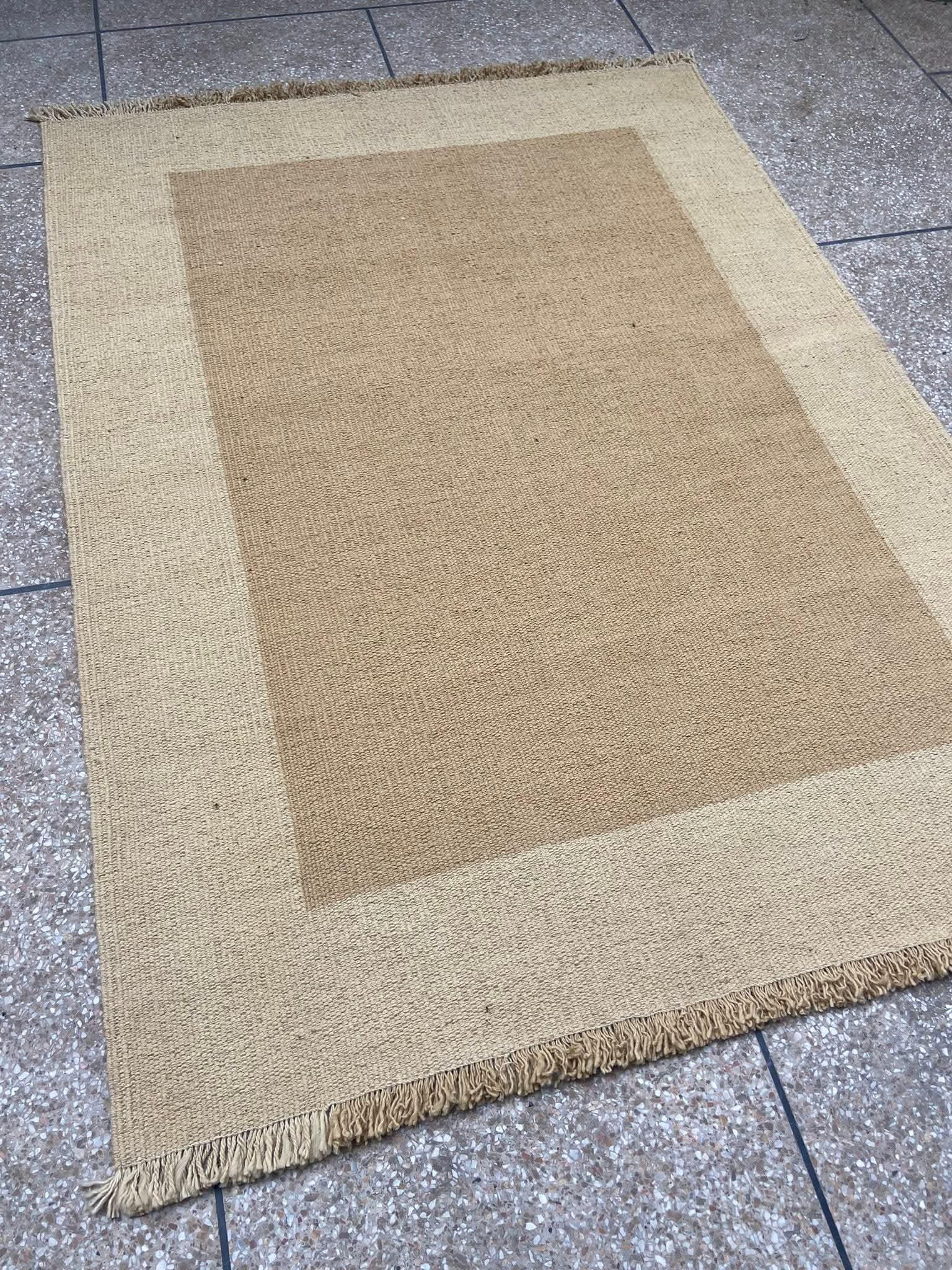 Taupe and beige  Wool Kilim Rug, Handloom wool Area Rug, Rustic Boho Wool Rug, wabi sabi style  Bedroom Living Room Rug