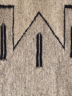 Beige and black Authentic Navajo style 100% wool Rug, custom size , Southwest Native American style Rug,