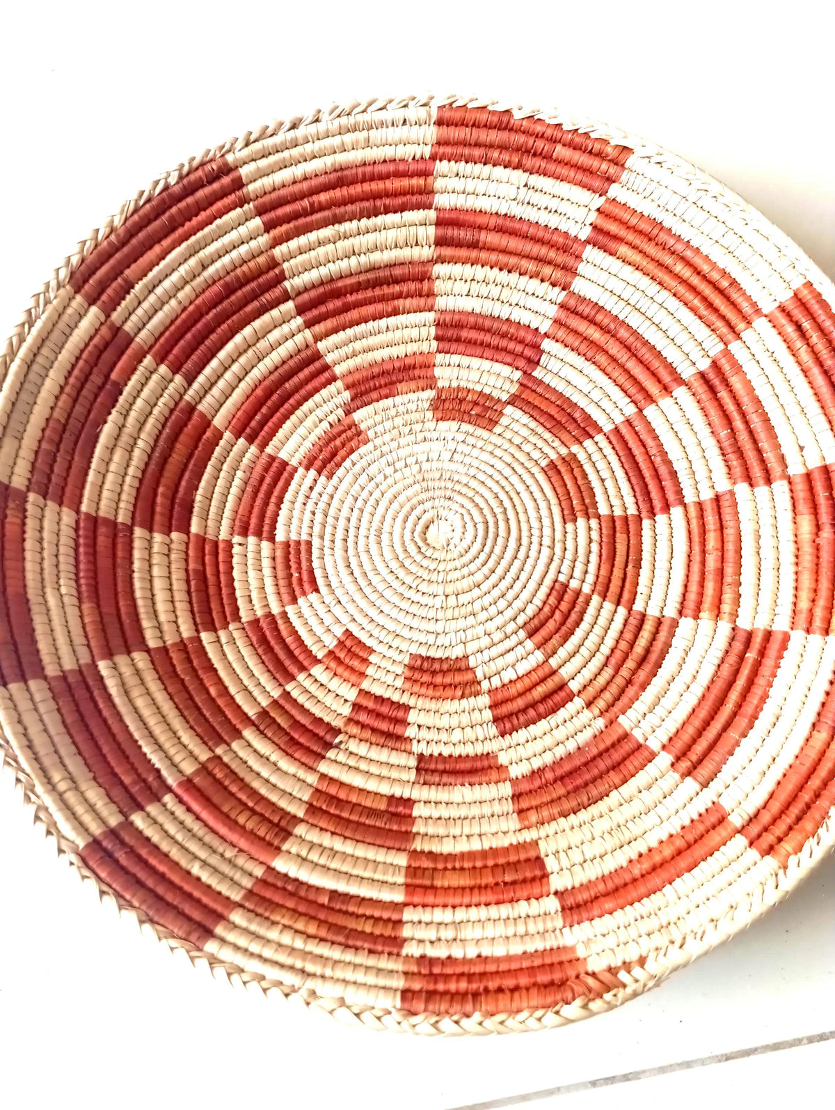 Handwoven Boho Wall Basket Set (5 Baskets) – Palm Leaf Wall Art, Neutral & Earthy Tones