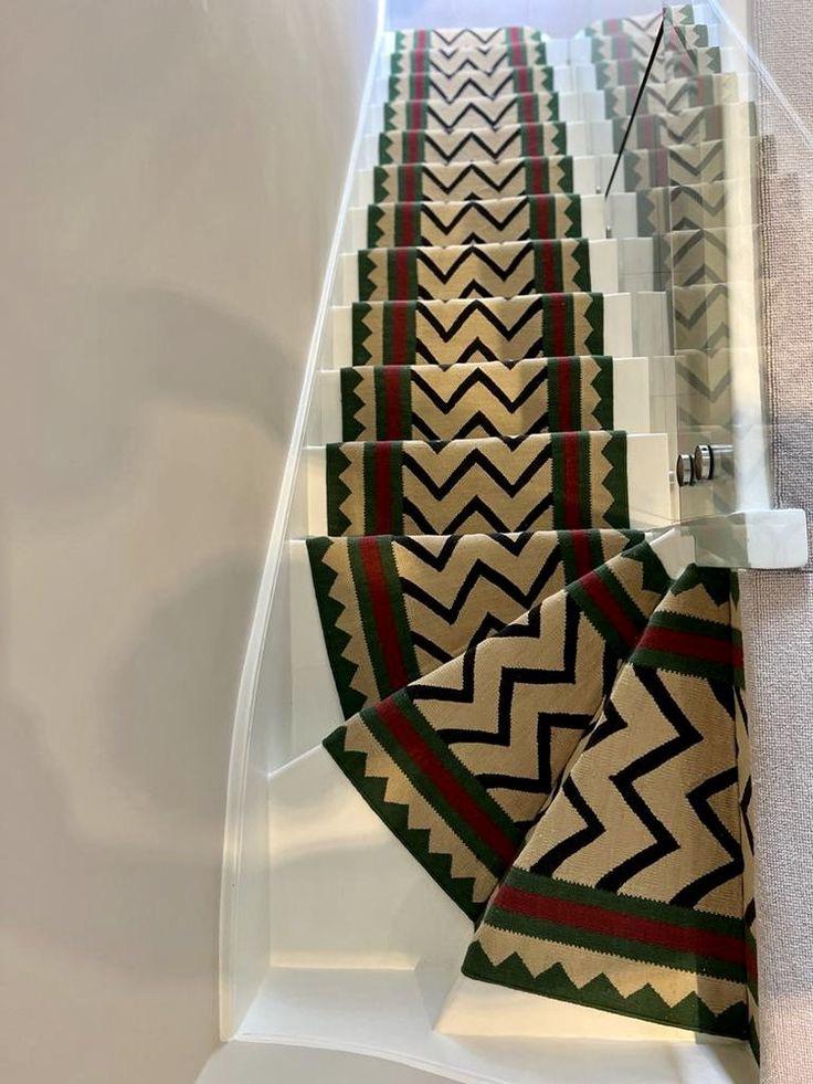Handmade Chevron style  Kilim Stair Runner | Custom Wool Stair Runner | Southwestern Stair Carpet | Geometric Hallway Runner | Flatweave Rug