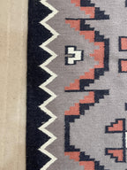 Grey Southwestern Style Kilim Rug – Handmade Wool Flatweave Geometric Area Rug, Modern Rustic Home Decor, Custom Size,